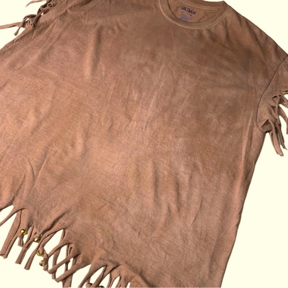 🎸 Fringed & Bleach Dyed T-Shirt - Picture 4 of 4